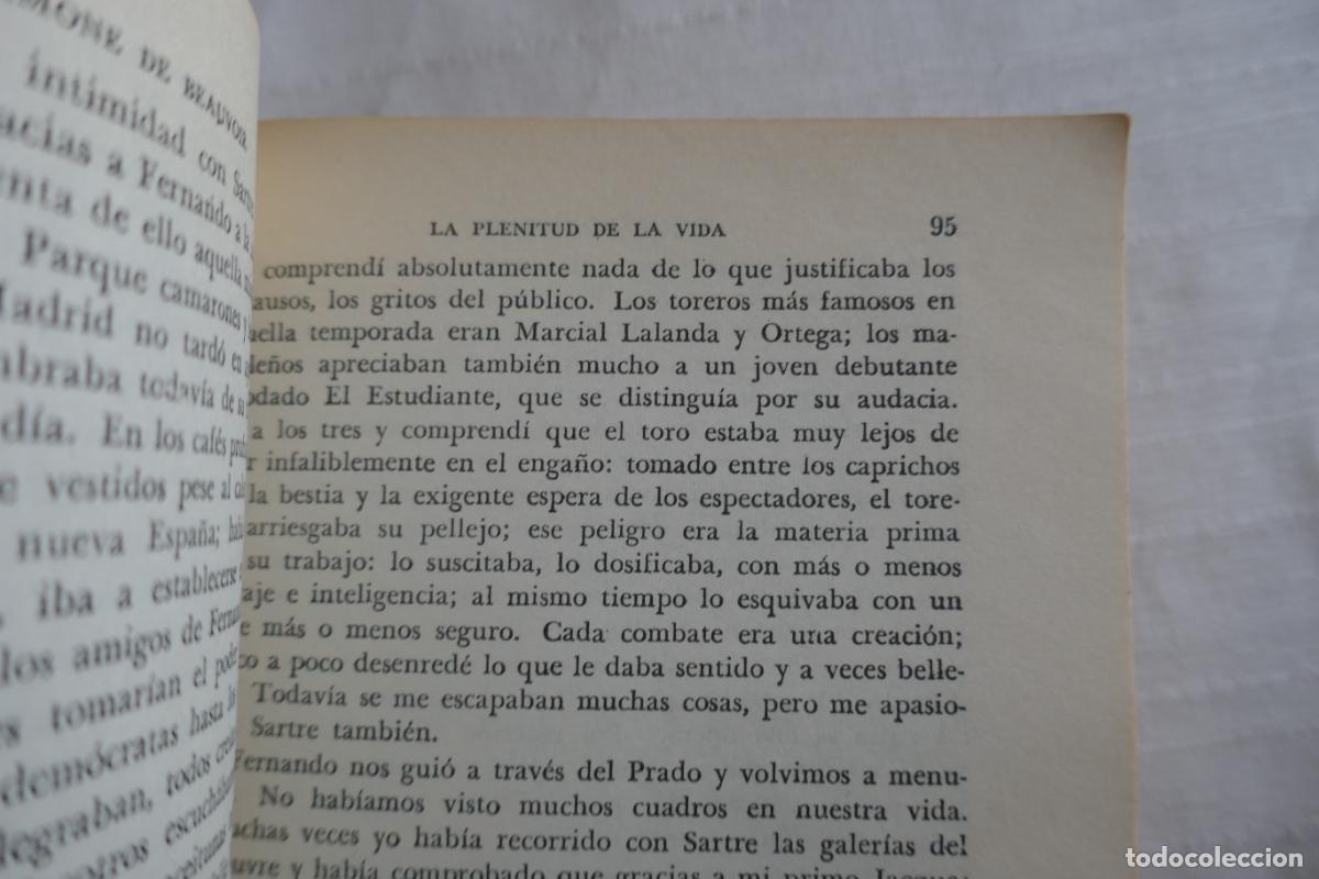 Libros de segunda mano: Simone de Beauvoir - La plenitud de la vida. - Foto 6
