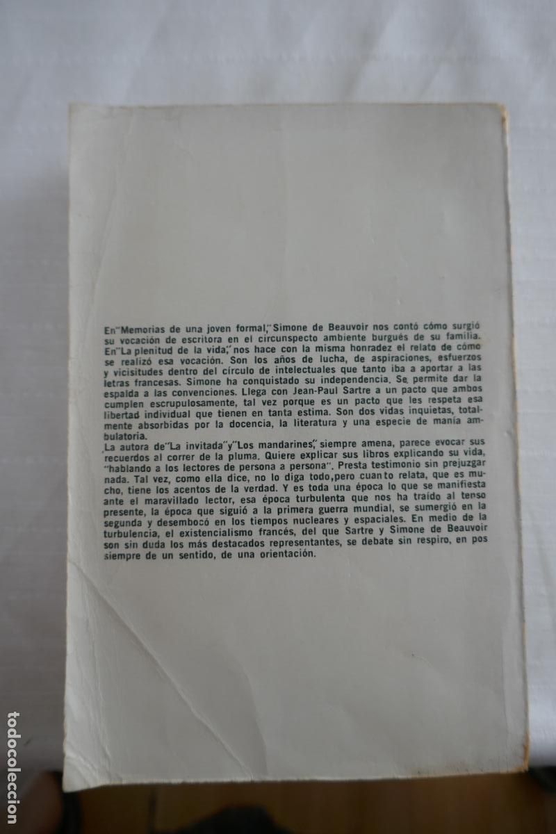 Libros de segunda mano: Simone de Beauvoir - La plenitud de la vida. - Foto 9