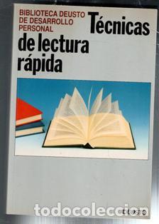 Libros de segunda mano: T&eacute;cnicas de lectura r&aacute;pida. Deusto - Foto 1