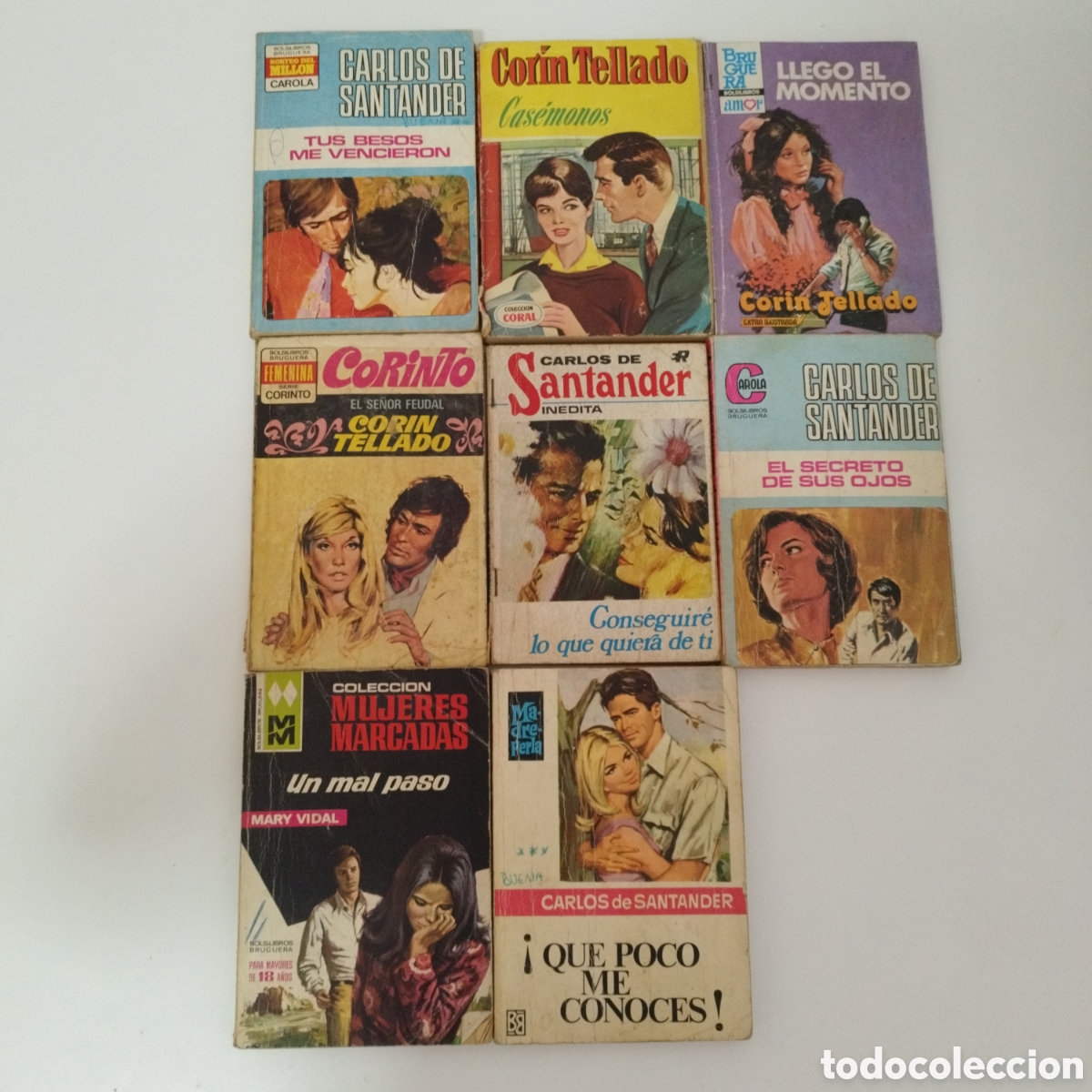 Gebrauchte B&uuml;cher: LOTE 8 LIBROS DE BOLSILLO / EDITORIAL BRUGUERA / CARLOS DE SANTANDER / CORIN TELLADO / MARY VIDAL
