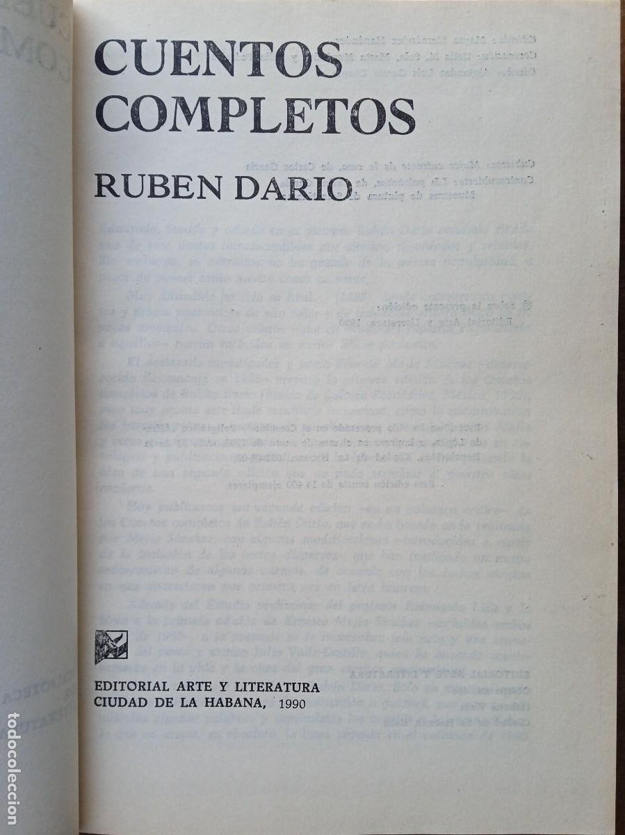 Libros de segunda mano: Rub&eacute;n Dar&iacute;o cuentos completos - Foto 3