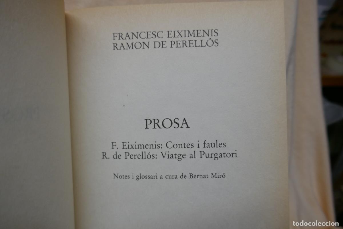 Libros de segunda mano: Francesc Eiximenis - Ramon de Perell&oacute;s - Prosa - Foto 4
