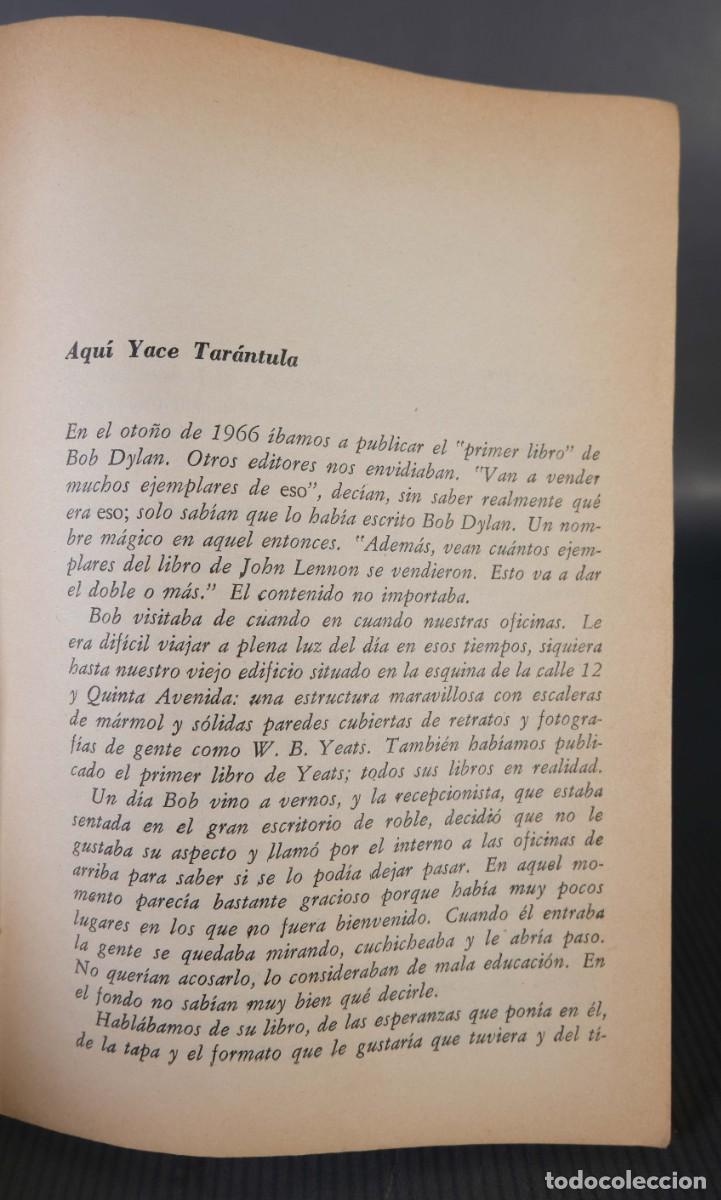 Libros de segunda mano: Tarantula - Bob Dylan - Ed.Granica, 1973 - Foto 7