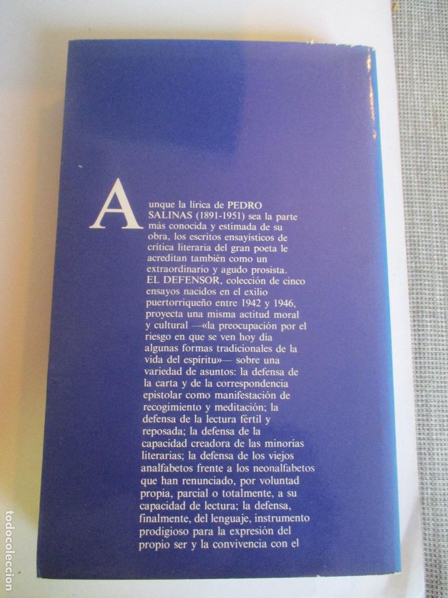 Libros de segunda mano: PEDRO SALINAS El defensor W28056 - Foto 2