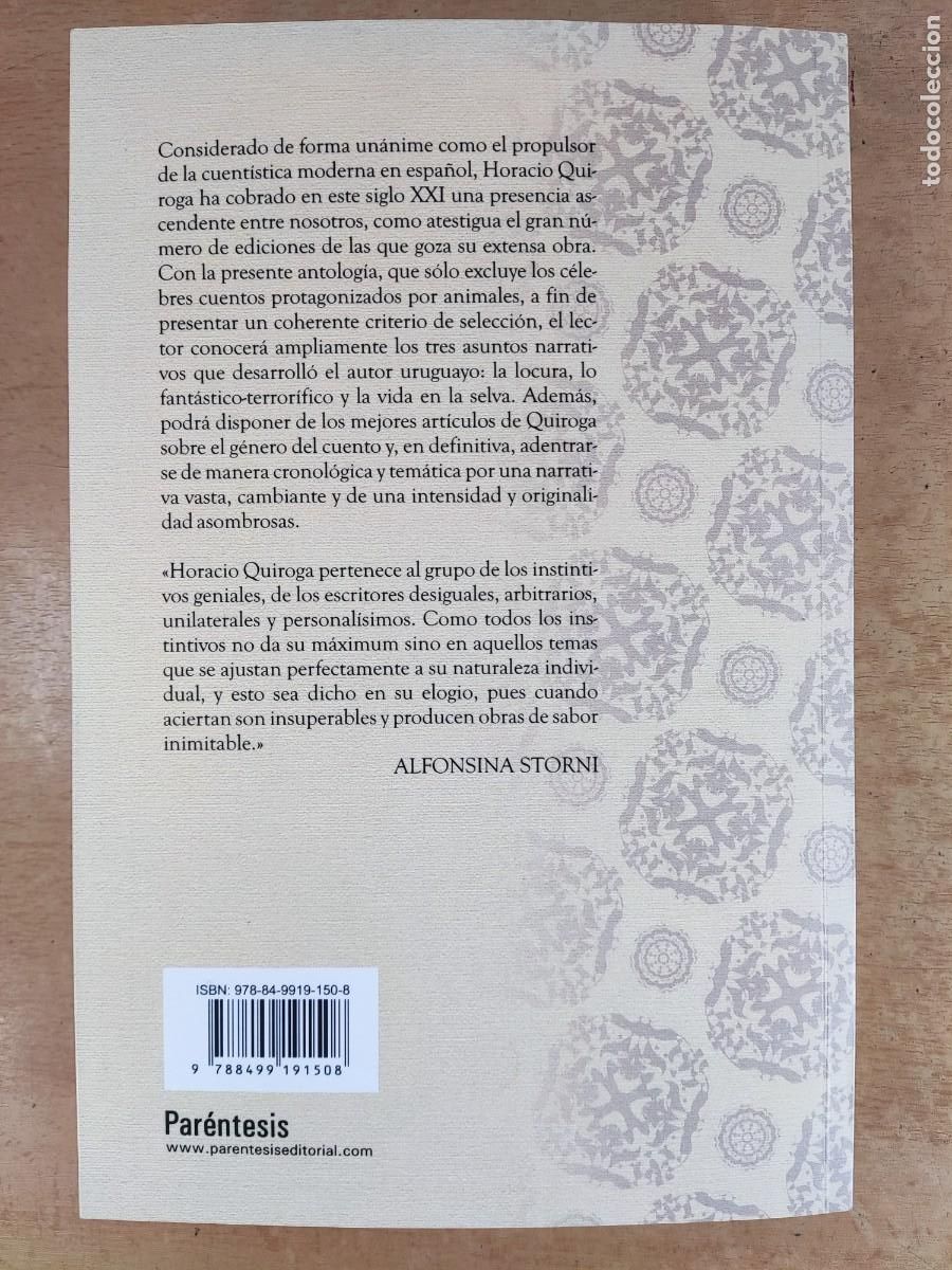 Libros de segunda mano: CUENTOS MORTUORIOS / HORACIO QUIROGA / 2011. PAR&Eacute;NTESIS - Foto 6