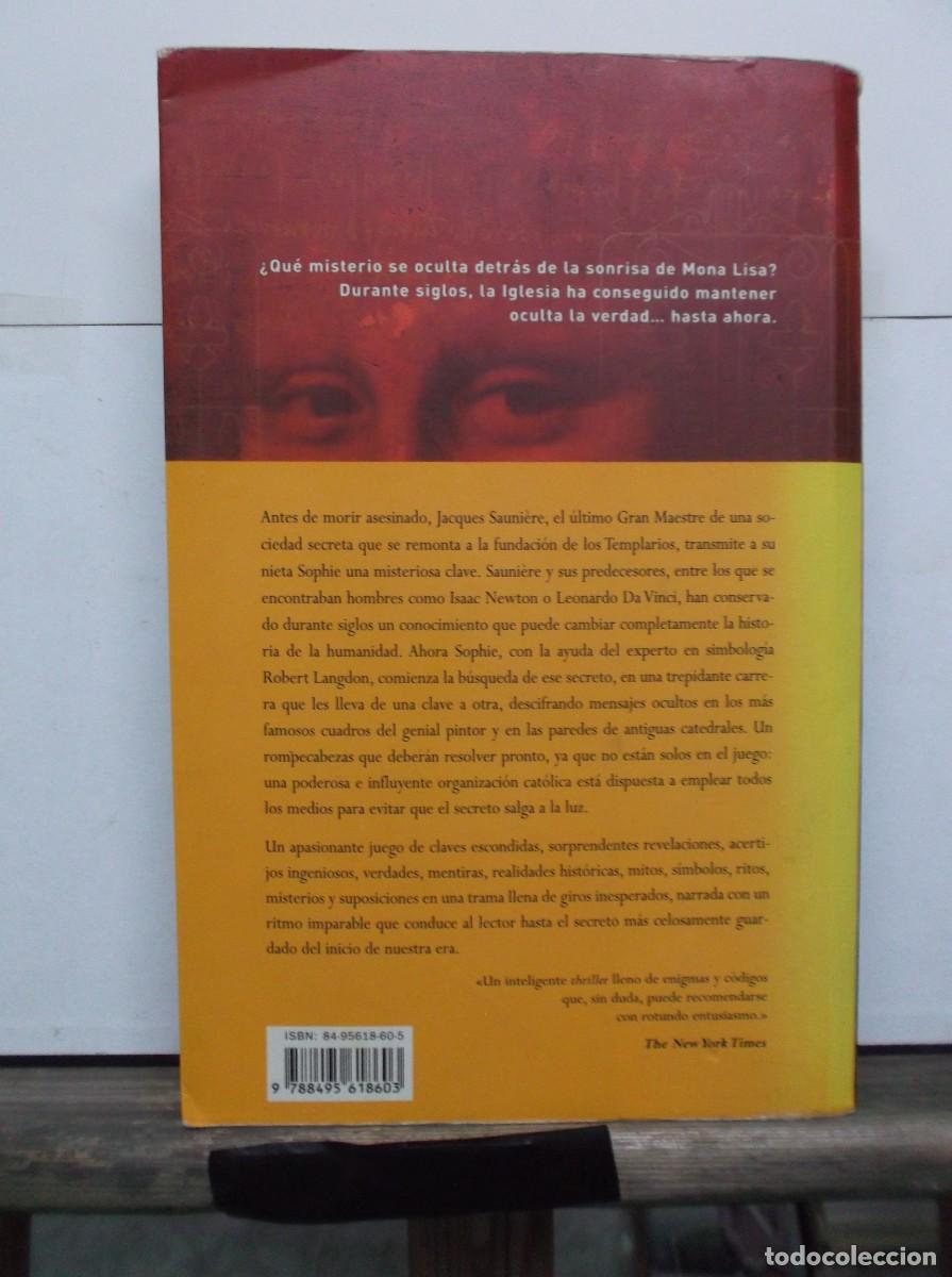 Libros de segunda mano: EL CODIGO DA VINCI - DAN BROWN - 2004. - Foto 2