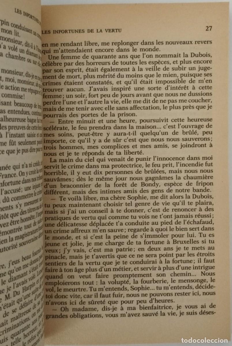 Libros de segunda mano: LES INFORTUNES DE LA VERTU - SADE - Foto 3