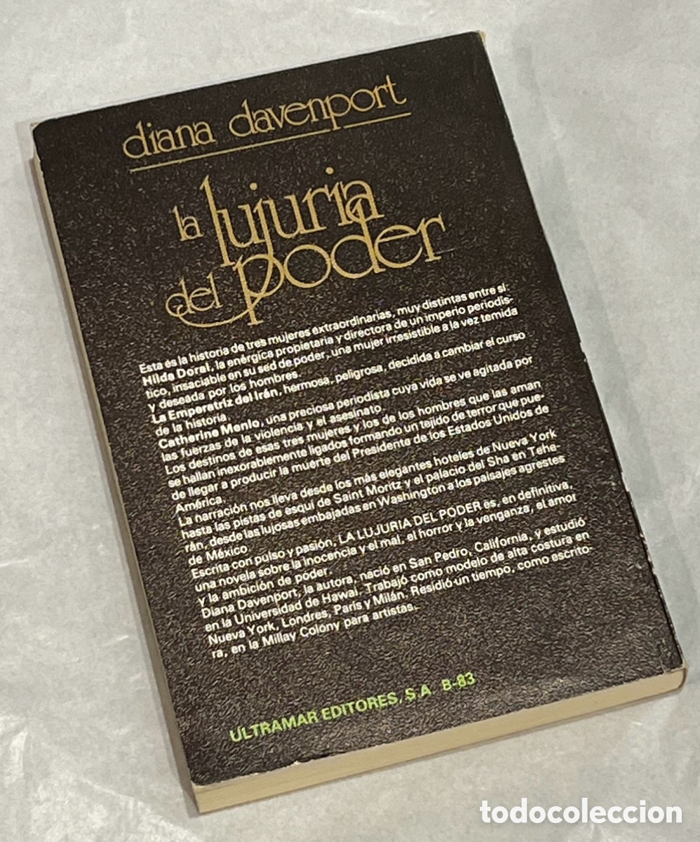 Libros de segunda mano: Libro. Diana Davenport. &ldquo;La lujuria del poder&rdquo;. 1985. - Foto 2