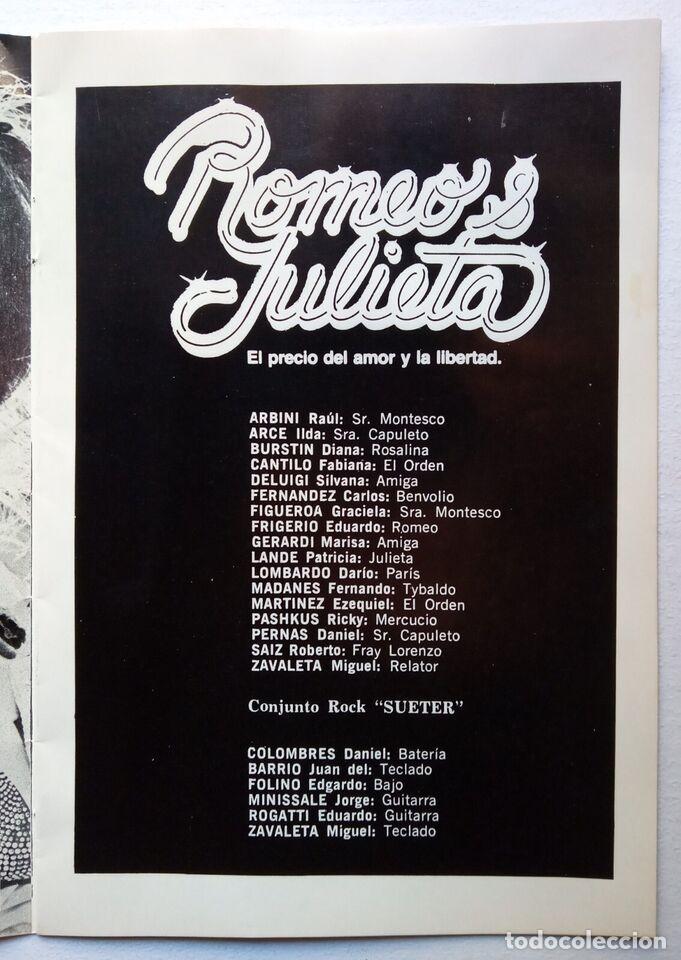 Libros de segunda mano: Romeo y Julieta - &Oacute;pera Rock - Programa - Matilde Bensignor - Edgardo Gim&eacute;nez - Foto 4