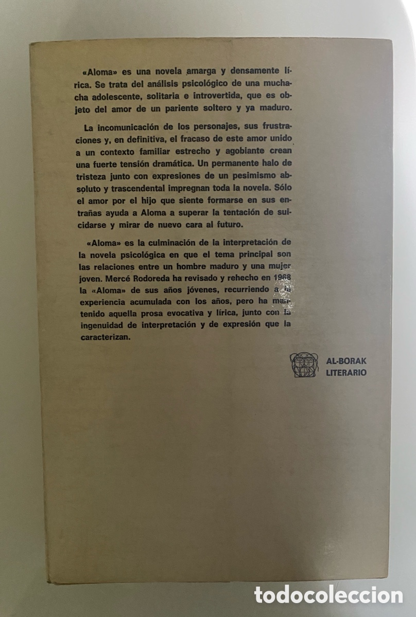 Libros de segunda mano: Aloma - RODOREDA, Merc&eacute; - Foto 2