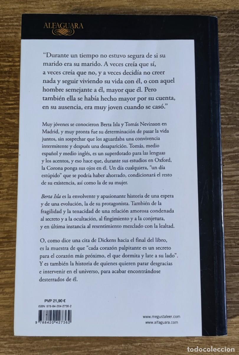 Libros de segunda mano: Libro - Berta Isla (2017) Javier Mar&iacute;as - Foto 3