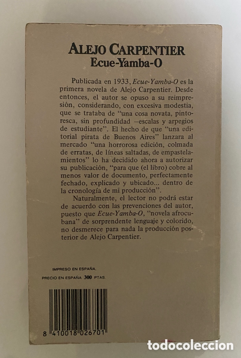 Libros de segunda mano: Ecue-Yamba-O - CARPENTIER, Alejo - Foto 2