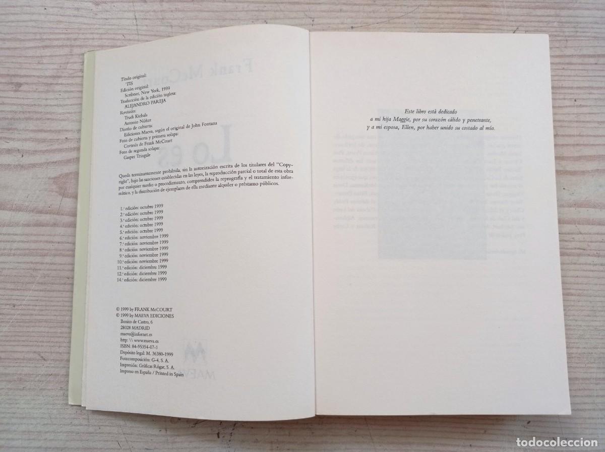 Libros de segunda mano: Lo Es - Frank McCourt - 1999 - Maeva Ediciones - Foto 3