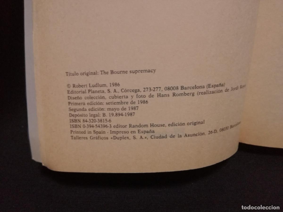 Libros de segunda mano: LIBRO - EL MITO DE BOURNE - ROBERT LUDLUM - Foto 2