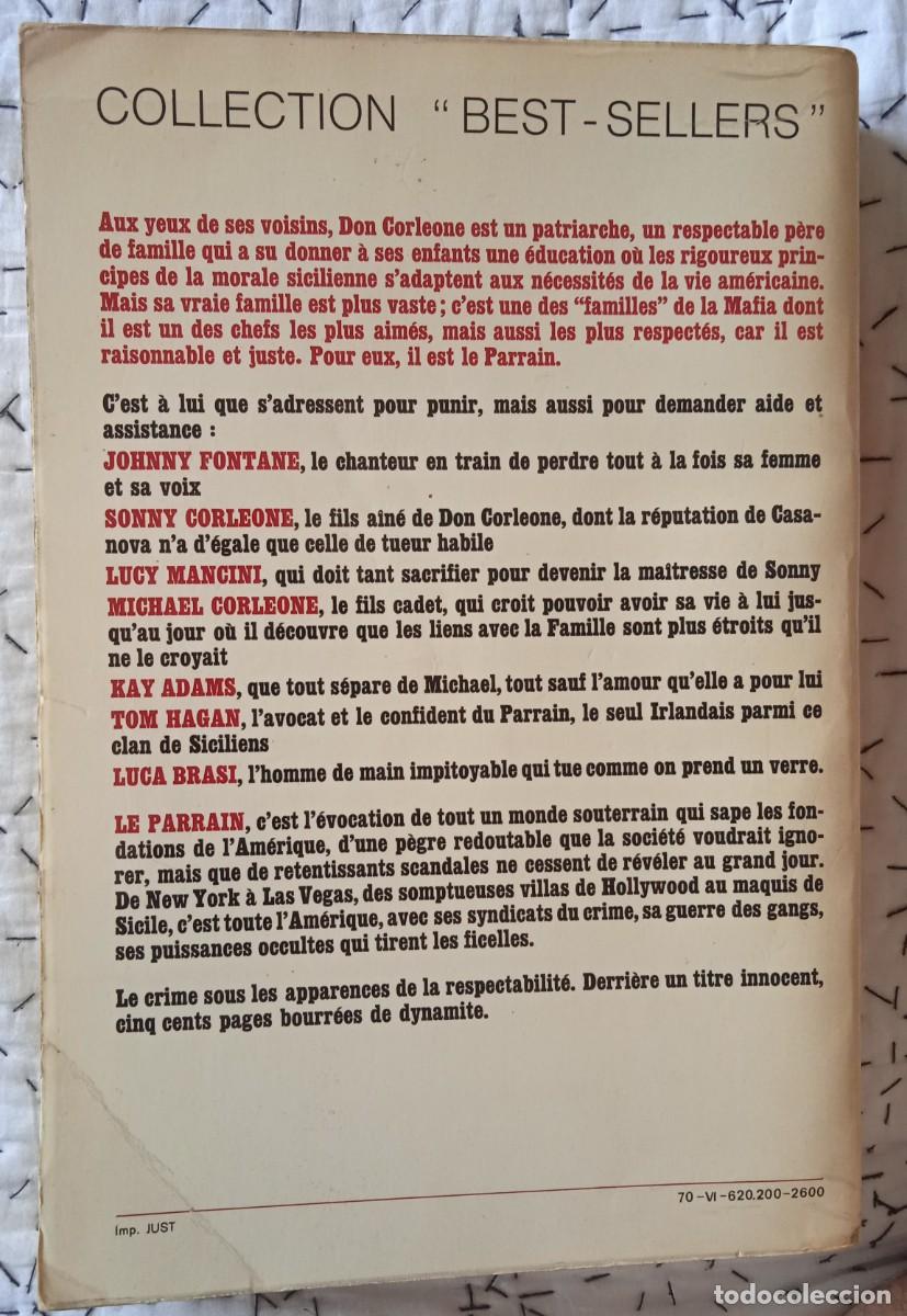 Libros de segunda mano: Le Parrain - Mario Puzo. - Foto 2