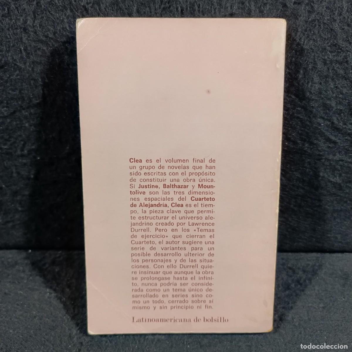 Libros de segunda mano: LAWRENCE DURRELL - CLEA - EDHASA - EDICIONES DE BOLSILLO / 1.663 - Foto 2