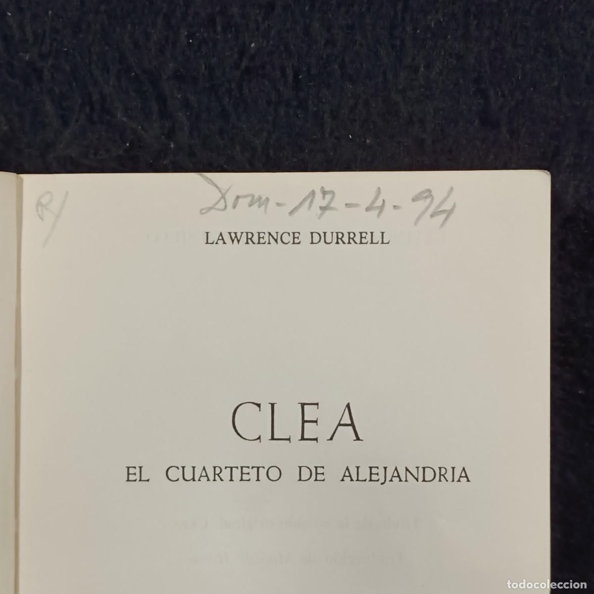 Libros de segunda mano: LAWRENCE DURRELL - CLEA - EDHASA - EDICIONES DE BOLSILLO / 1.663 - Foto 5