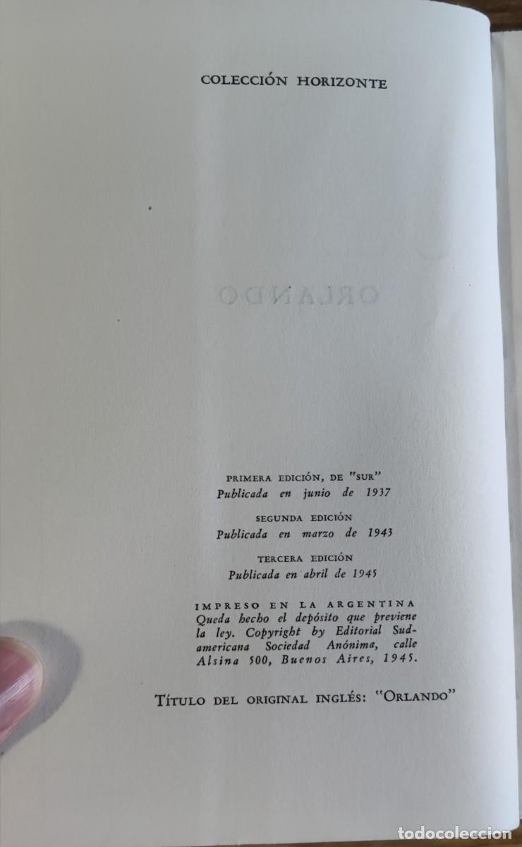 Libros de segunda mano: Libro - Orlando (1945) Virginia Wolf - Foto 2