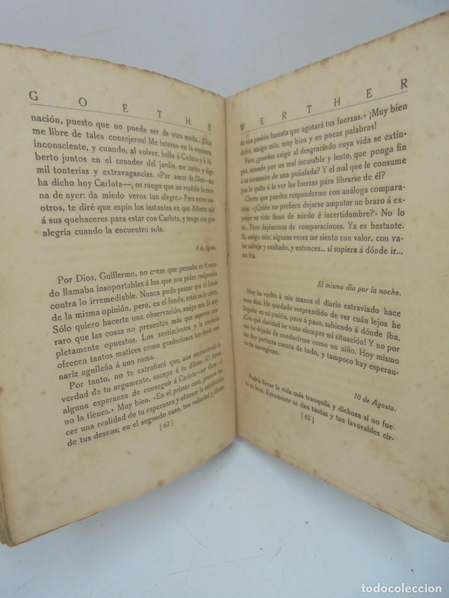 Libros de segunda mano: WERTHER. GOETHE. PAGS : 174. - Foto 3