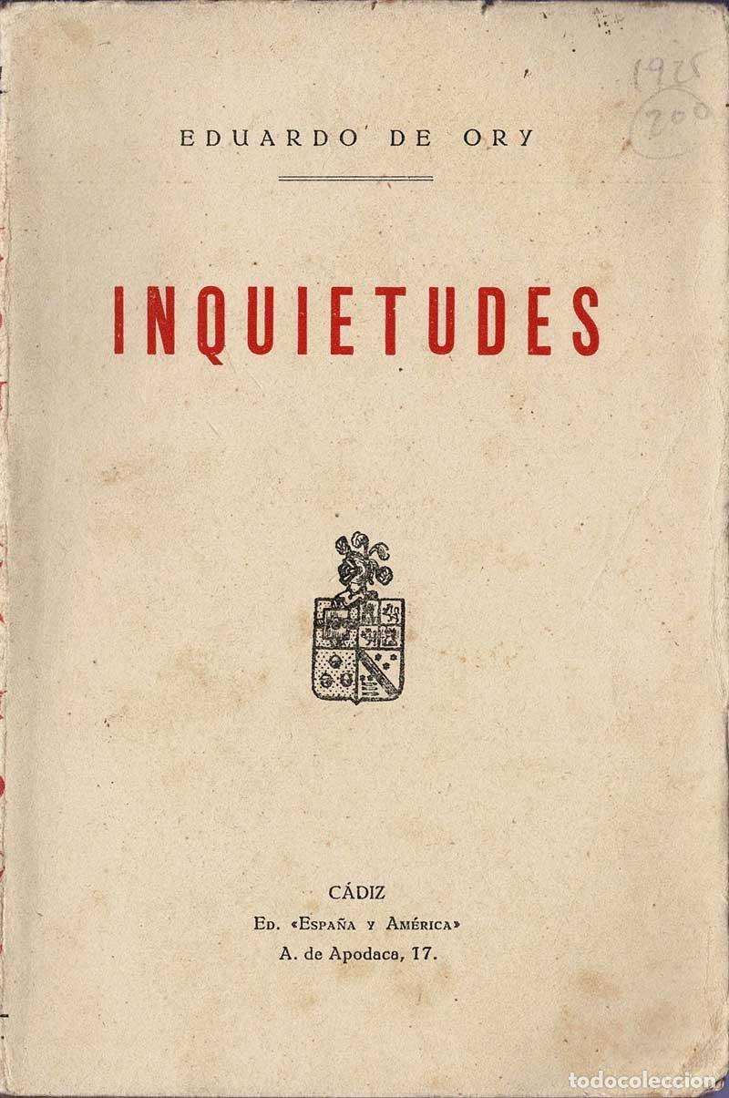 Libros de segunda mano: Inquietudes - Eduardo de Ory - Foto 1