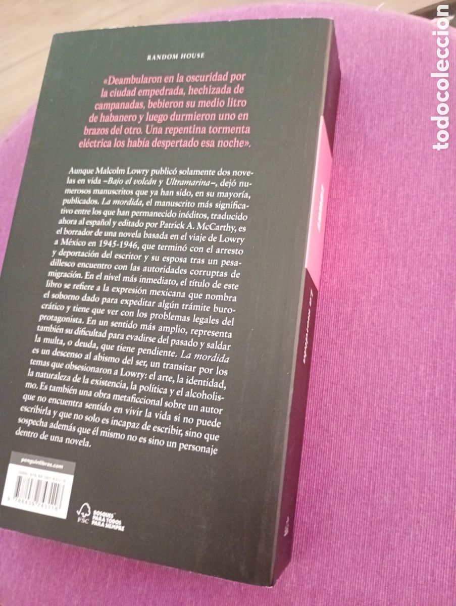 Libros de segunda mano: Malcolm Lowry . La mordida . random house. - Foto 2