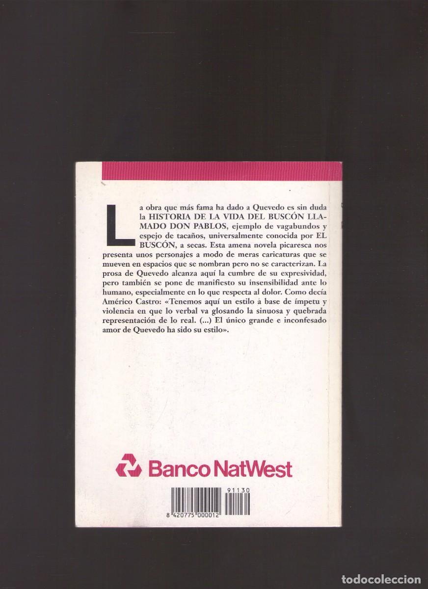 Libros de segunda mano: Bd. El Busc&oacute;n (Francisco de Quevedo) - Foto 2