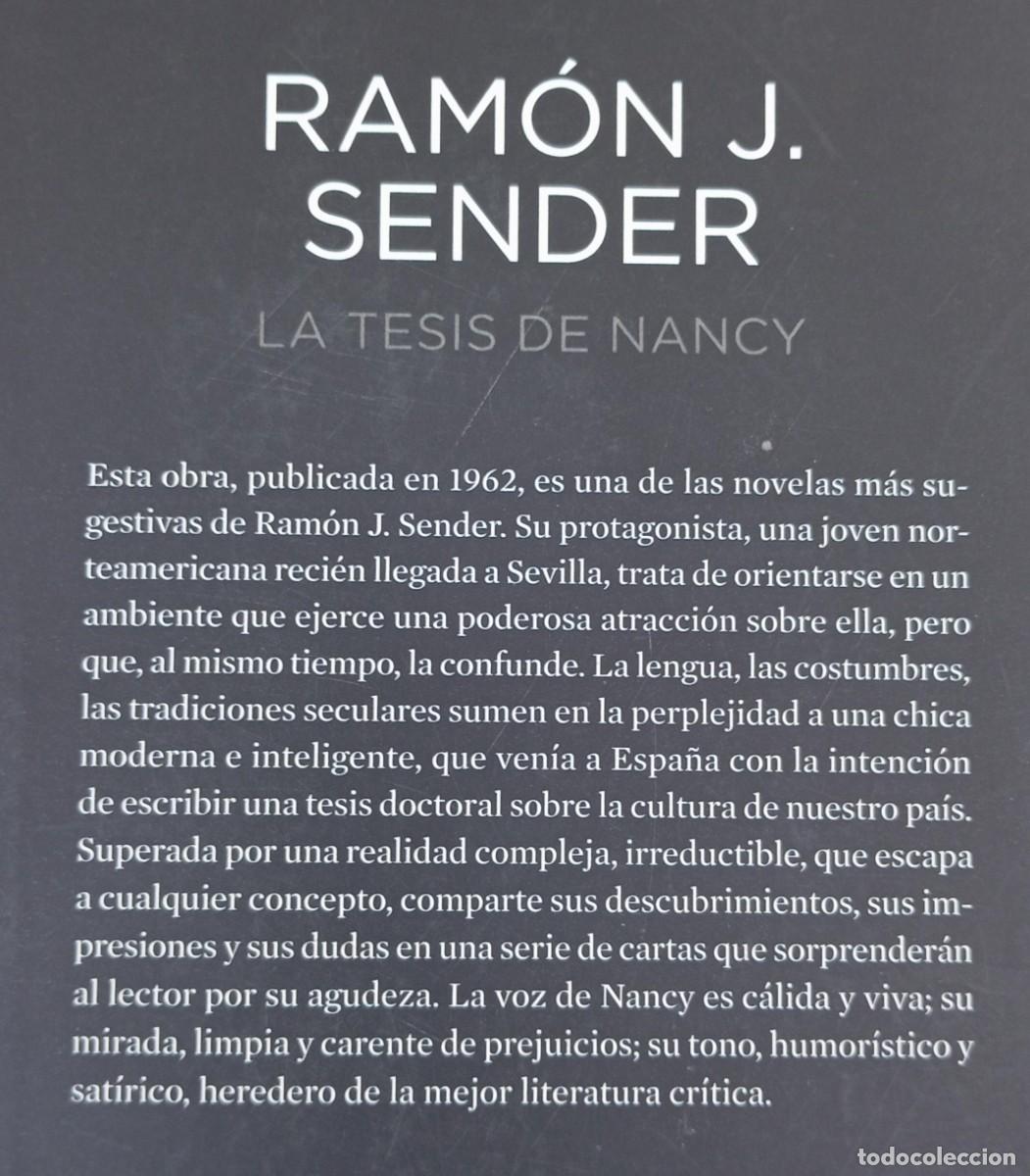 Libros de segunda mano: LA TESIS DE NANCY - RAMON J. SENDER - Foto 2
