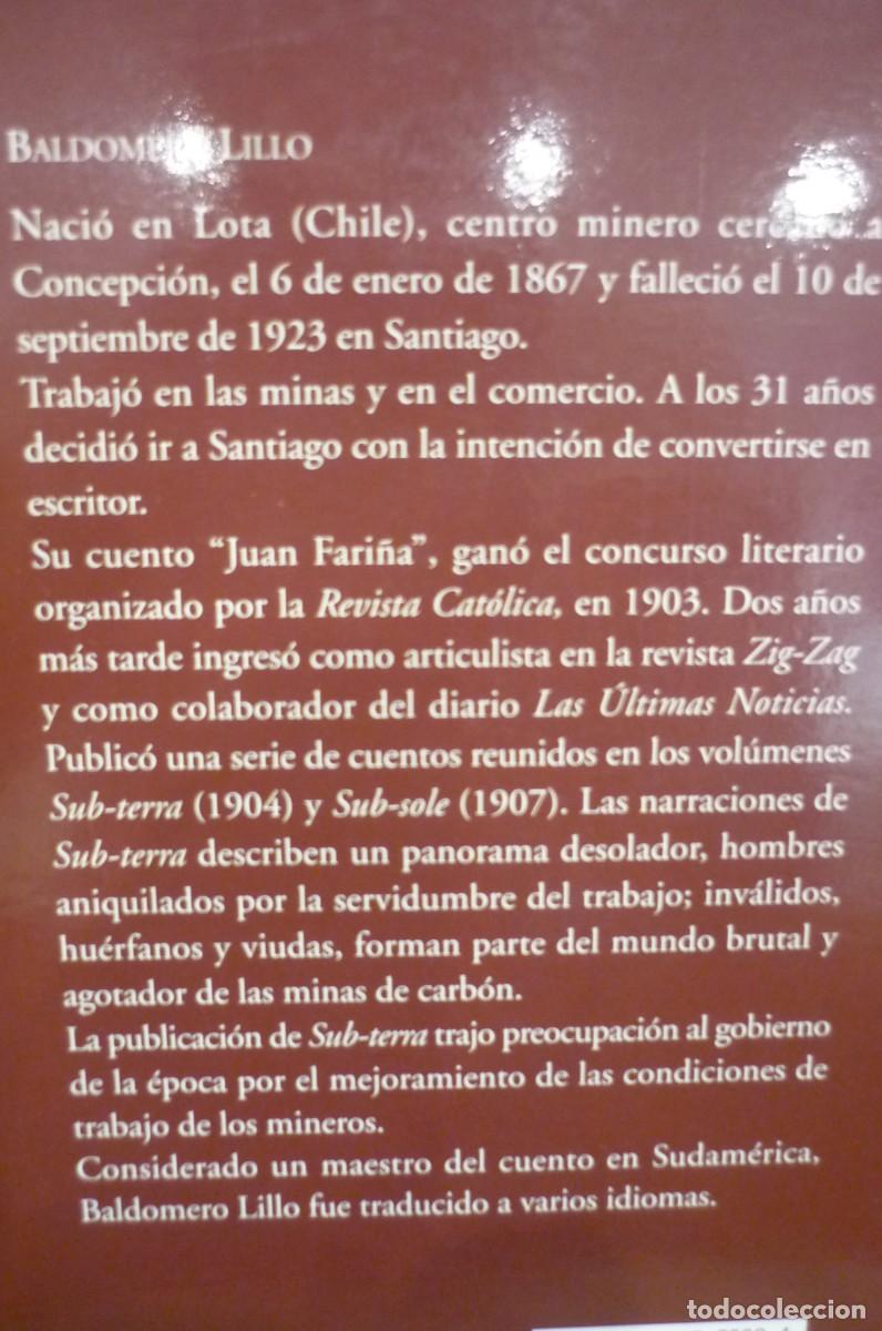 Libros de segunda mano: SUB-TERRA, DE BALDOMERO LILLO. - Foto 4
