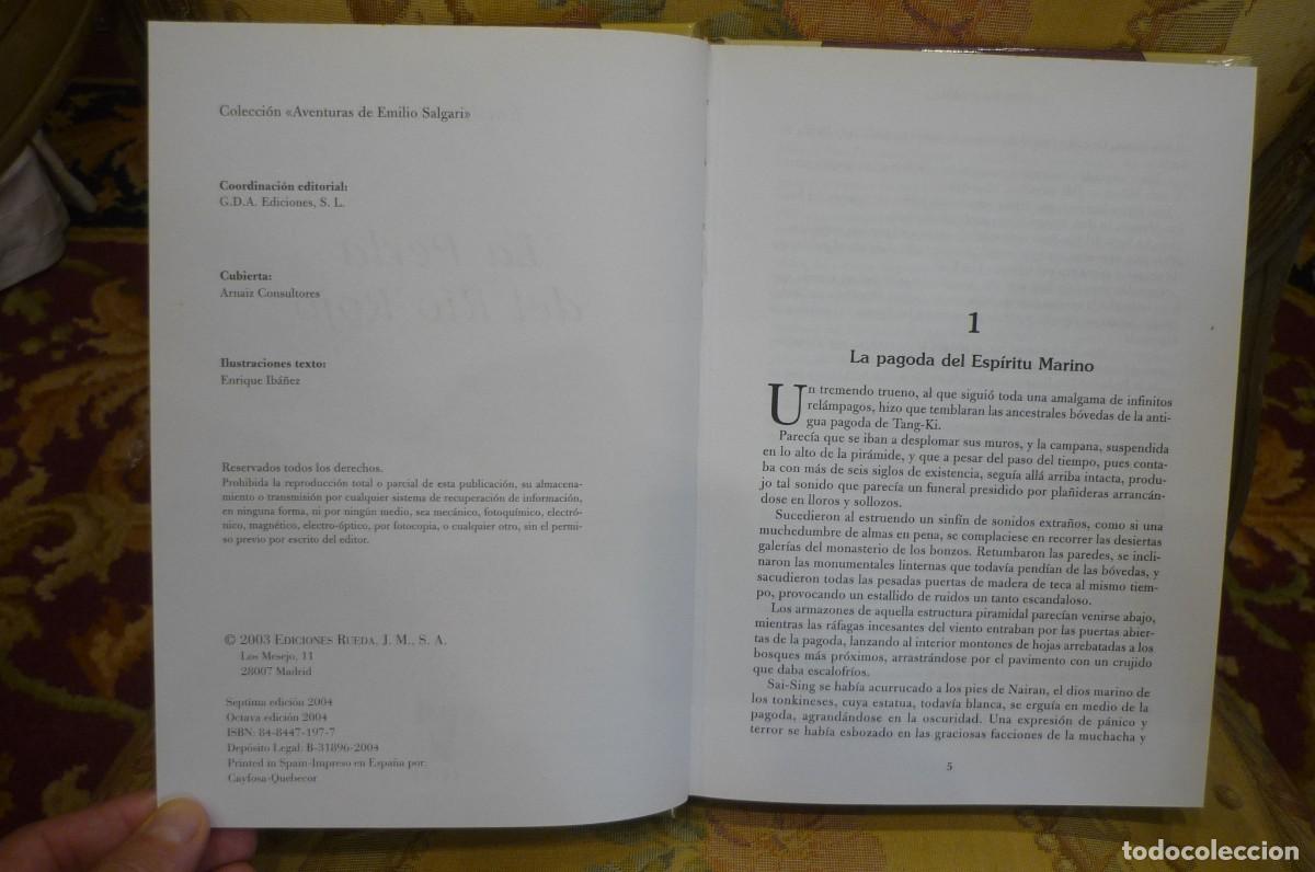 Libros de segunda mano: LA PERLA DEL R&Iacute;O ROJO, DE EMILIO SALGARI. - Foto 6
