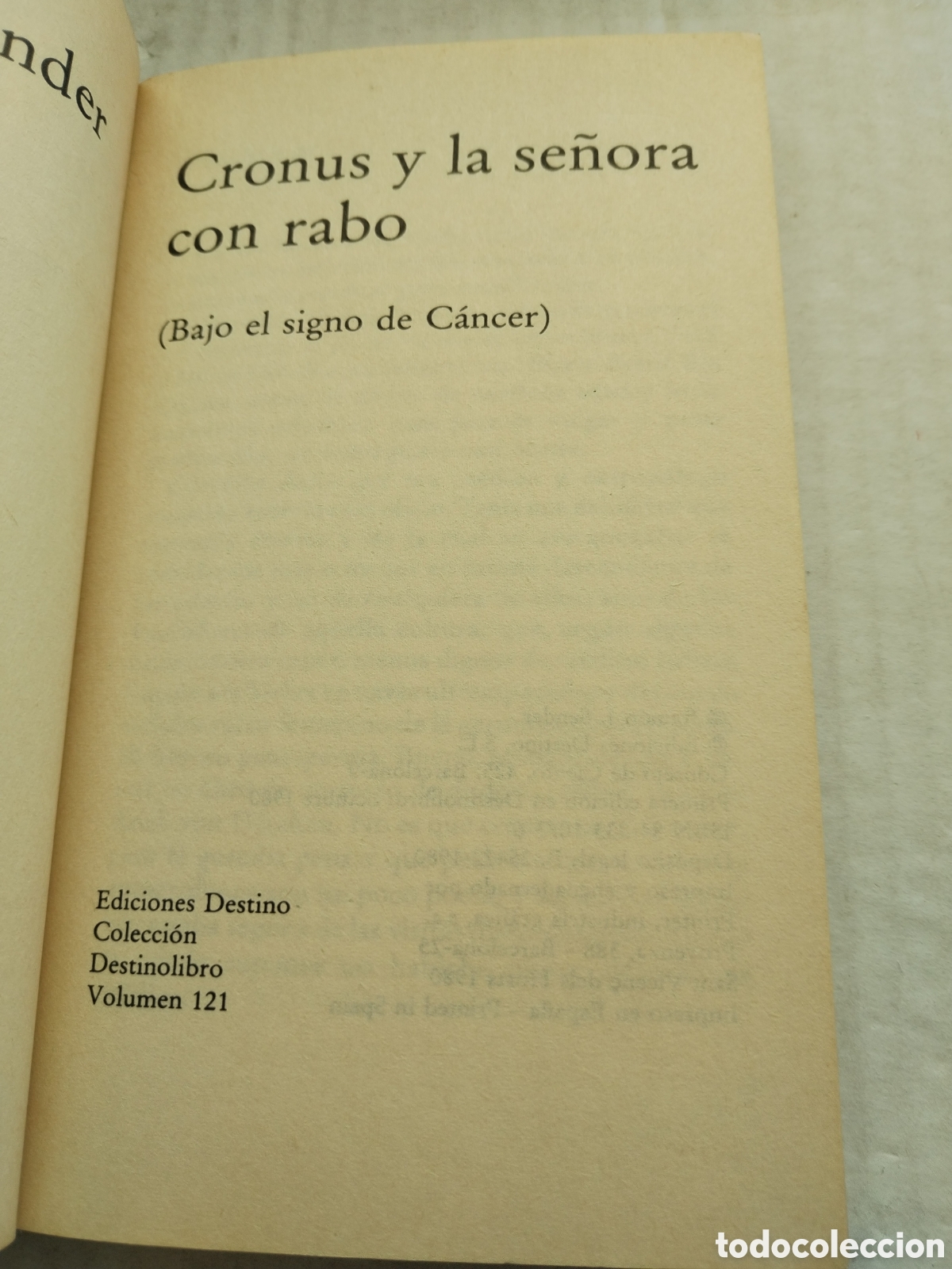 Libros de segunda mano: CRONUS Y LA SE&Ntilde;ORA CON RABO/RAM&Oacute;N J. SENDER - Foto 3