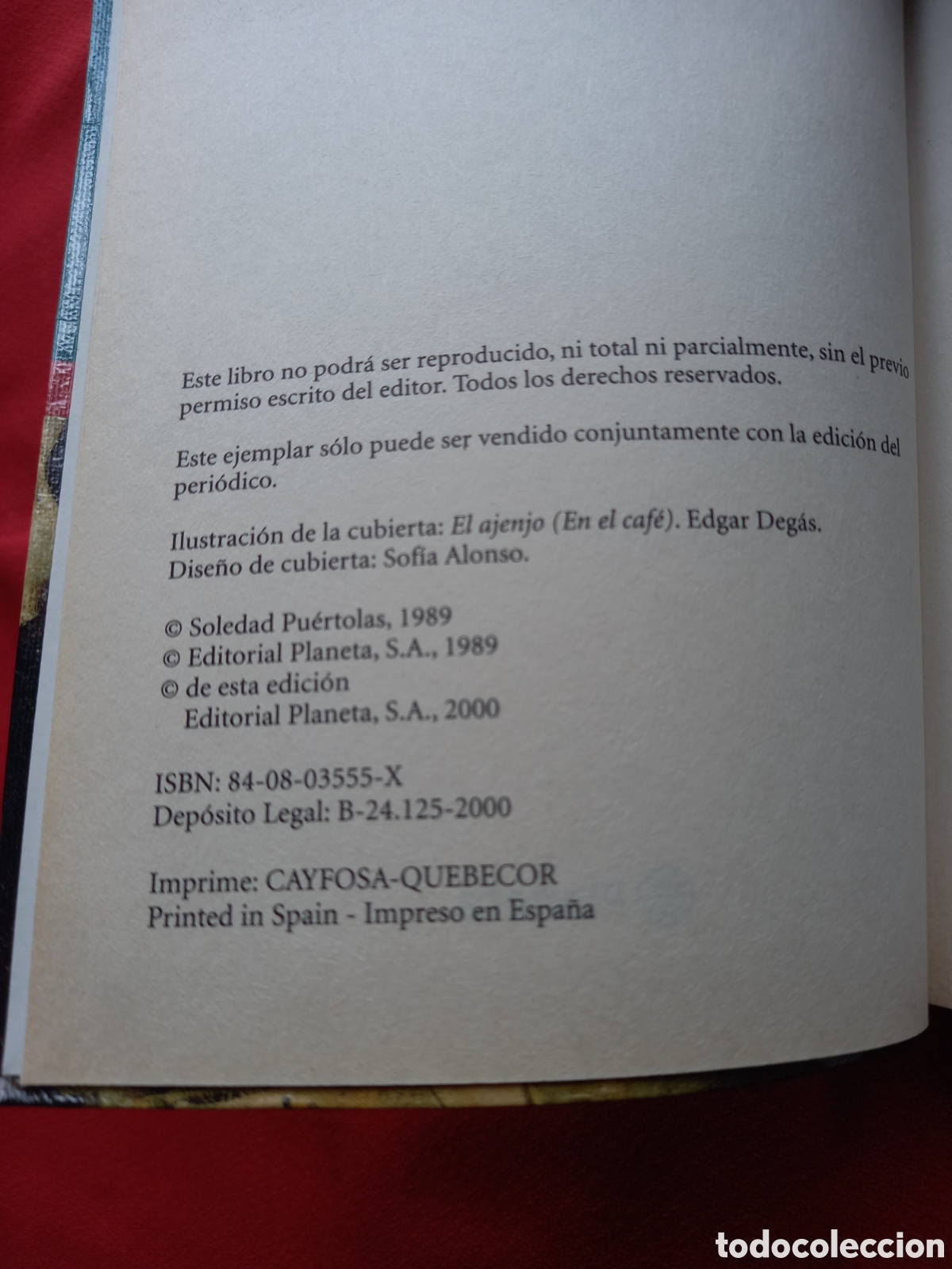 Libros de segunda mano: SOLEDAD PU&Eacute;RTOLAS, QUEDA LA NOCHE. EDITORIAL PLANETA - Foto 3