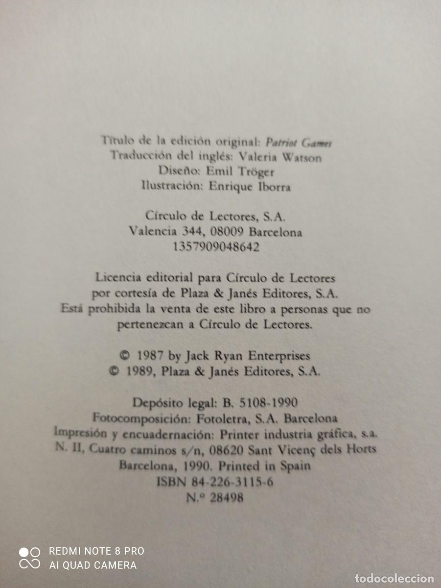 Libros de segunda mano: NOVELAS (TOM CLANCY) - C&Iacute;RCULO DE LECTORES - Foto 10