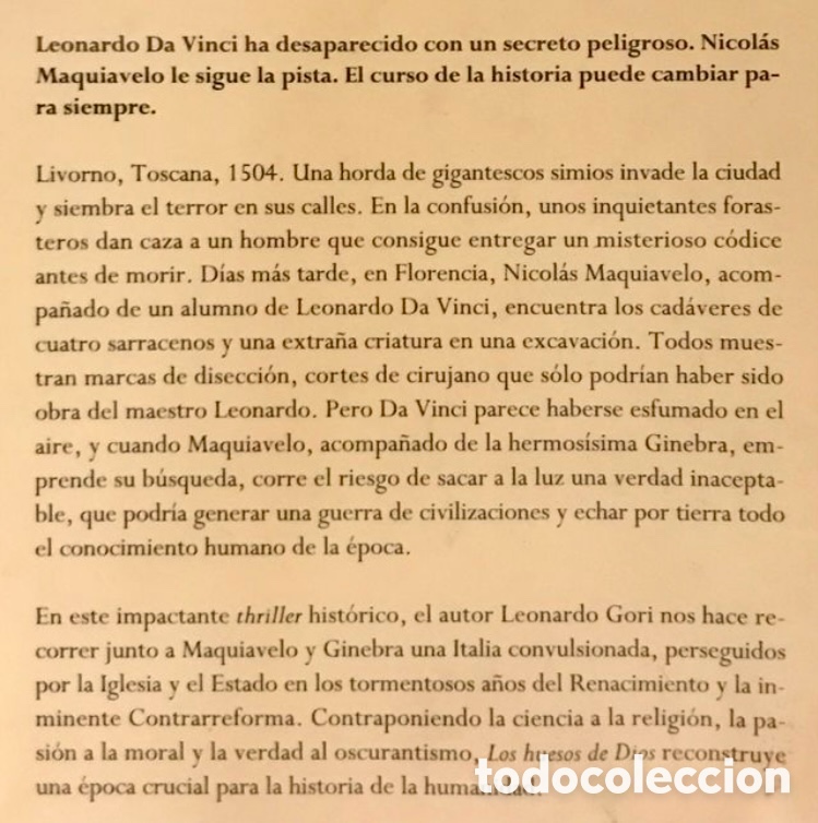 Libros de segunda mano: LOS HUESOS DE DIOS. LEONARDO GORI. - Foto 3
