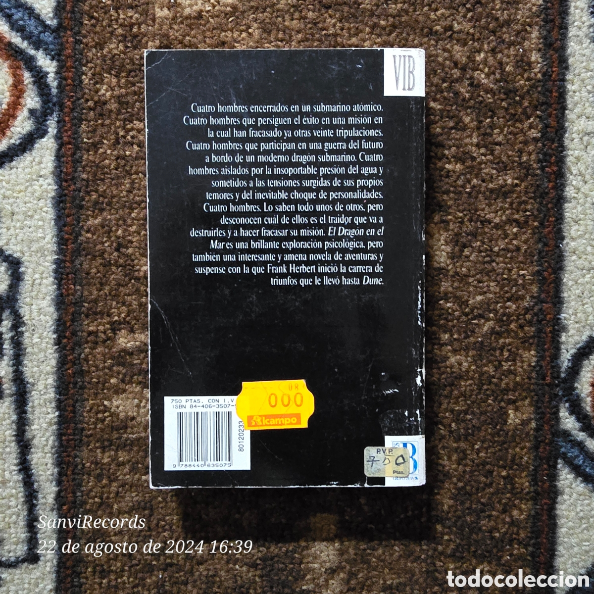 Libros de segunda mano: EL DRAGON EN EL MAR (FRANK HERBERT) (EDICIONES B) - Foto 2