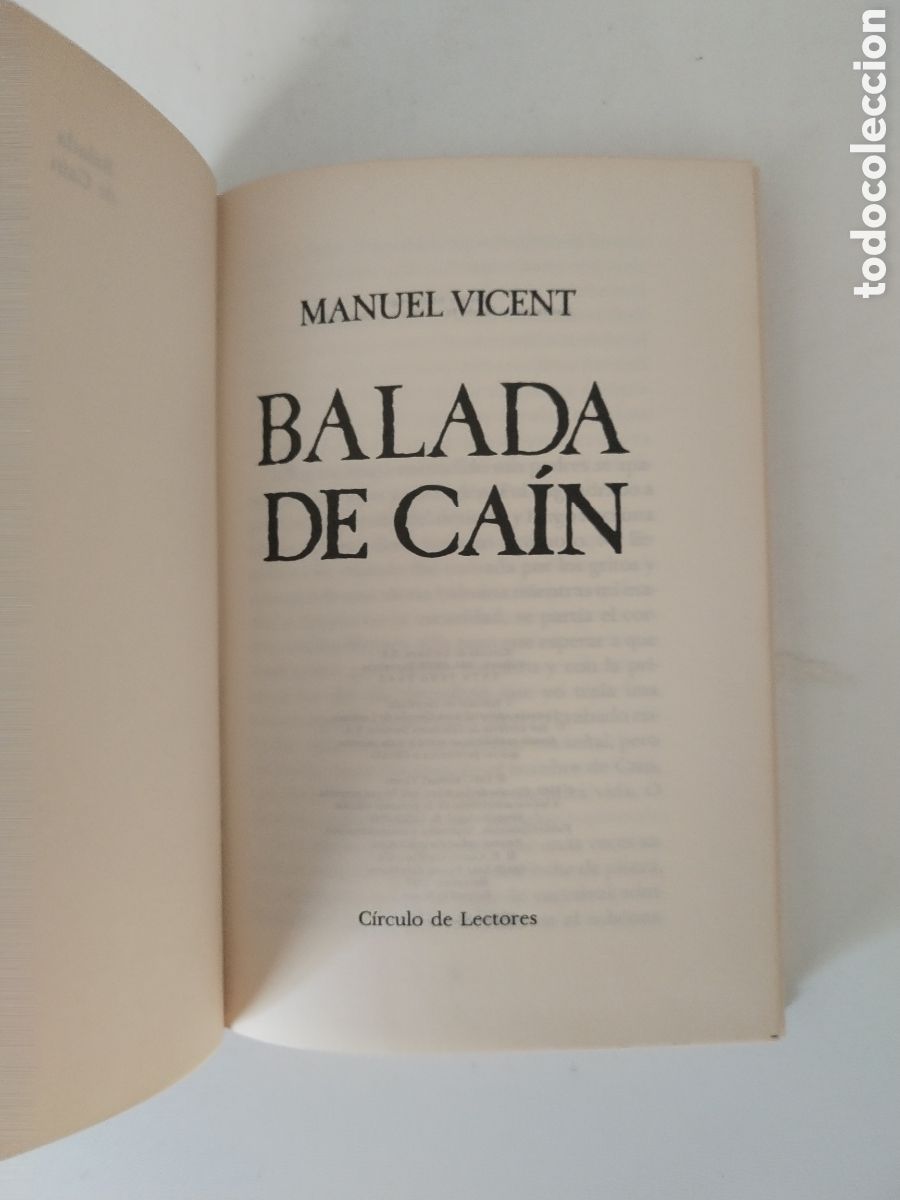 Libros de segunda mano: BALADA DE CAIN/MANUEL VICENT - Foto 2