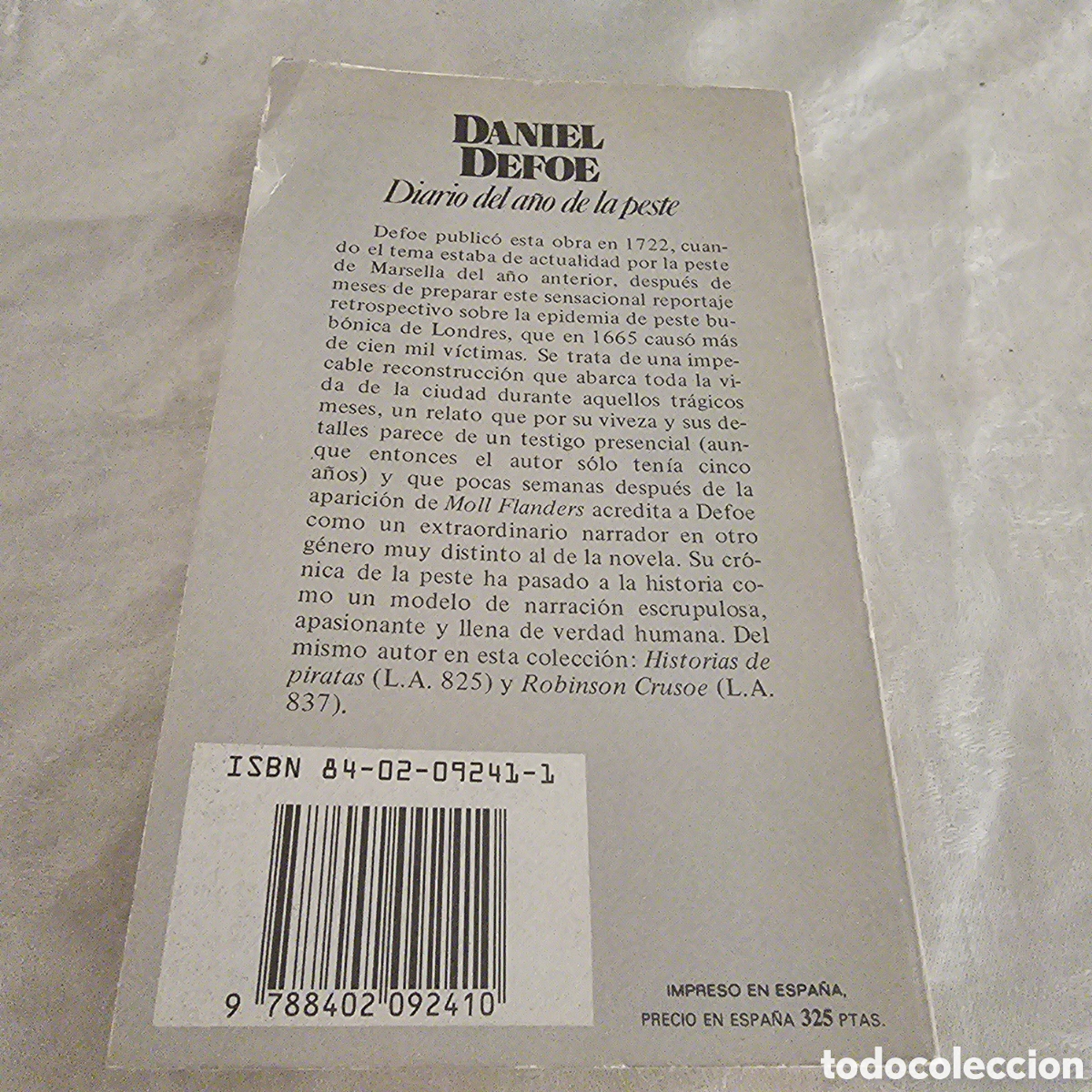 Libros de segunda mano: DIARIO DEL A&Ntilde;O DE LA PESTE DANIEL DEFOE - Foto 2