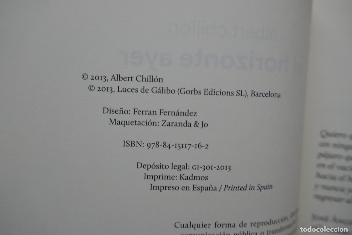 Libros de segunda mano: El horizonte ayer - Albert Chill&oacute;n - Foto 4