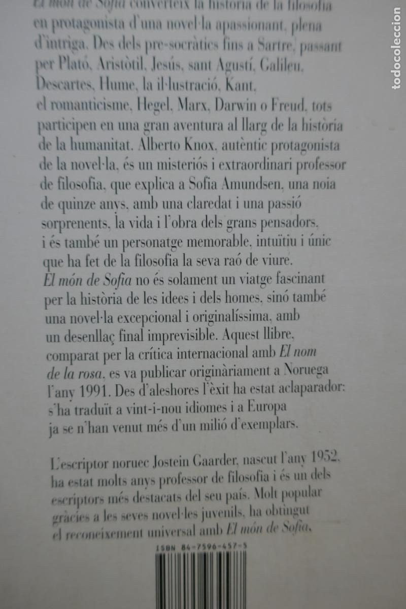 Libros de segunda mano: EL M&Oacute;N DE SOFIA - Jostein Gaarder - (EN CATALAN) - Foto 11