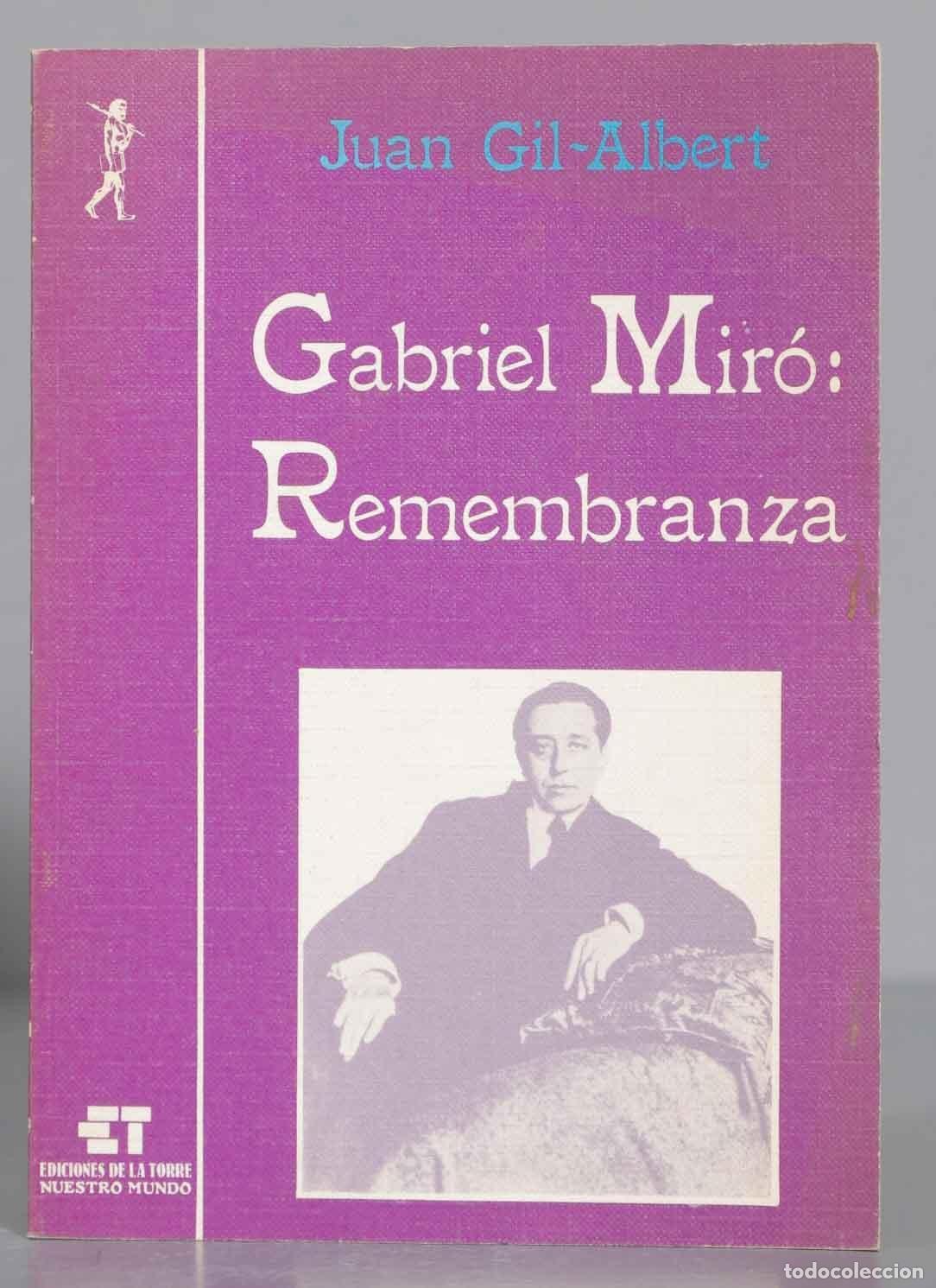 Libros de segunda mano: Gabriel Mir&oacute;: Remembranza - Foto 1