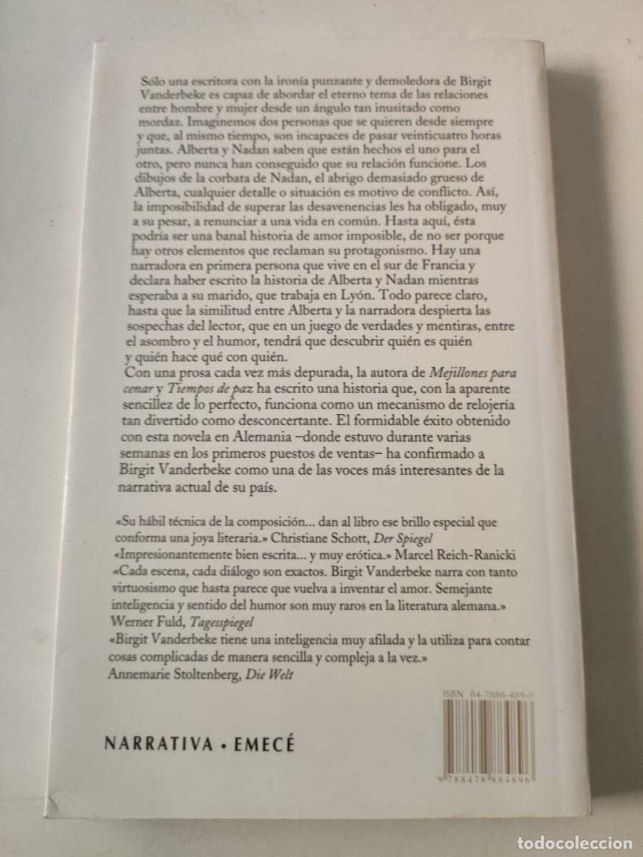 Libros de segunda mano: Alberta tiene un amante. Birgit Vanderbeke. - Foto 2