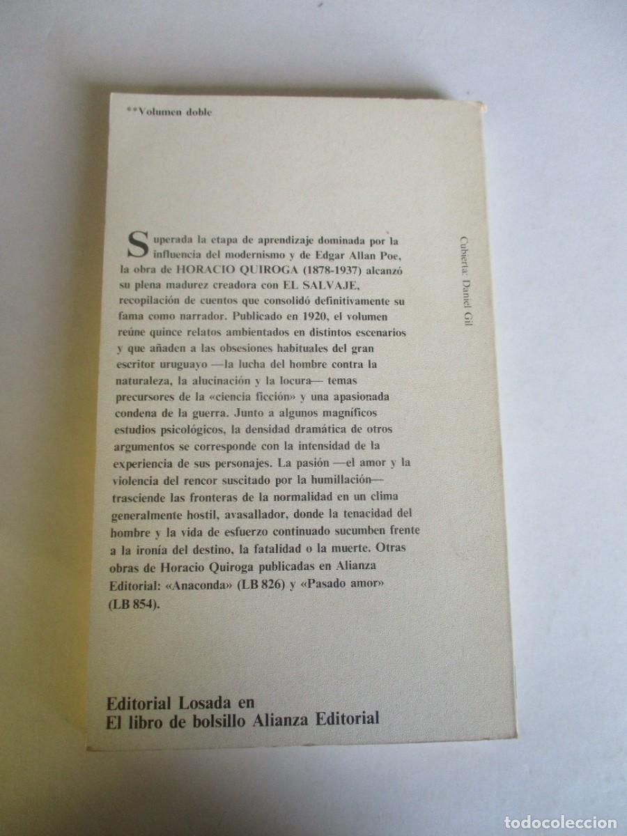 Libros de segunda mano: HORACIO QUIROGA El salvaje W29221 - Foto 2