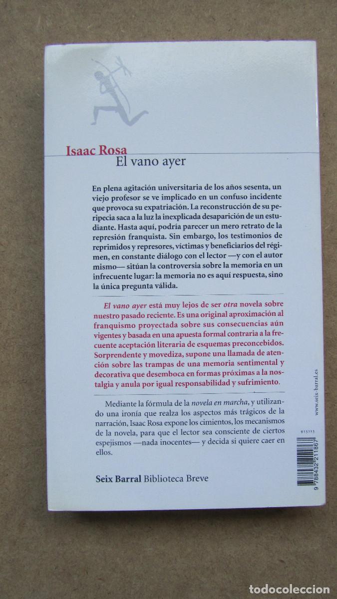 Libros de segunda mano: El vano ayer Rosa, Isaac - Foto 2