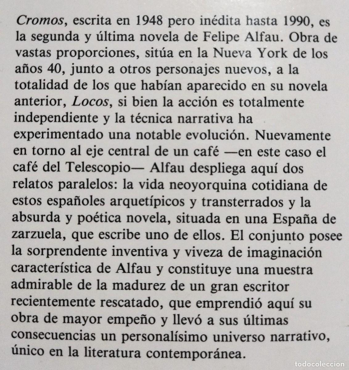 Libros de segunda mano: CROMOS / FELIPE ALFAU. - Foto 5