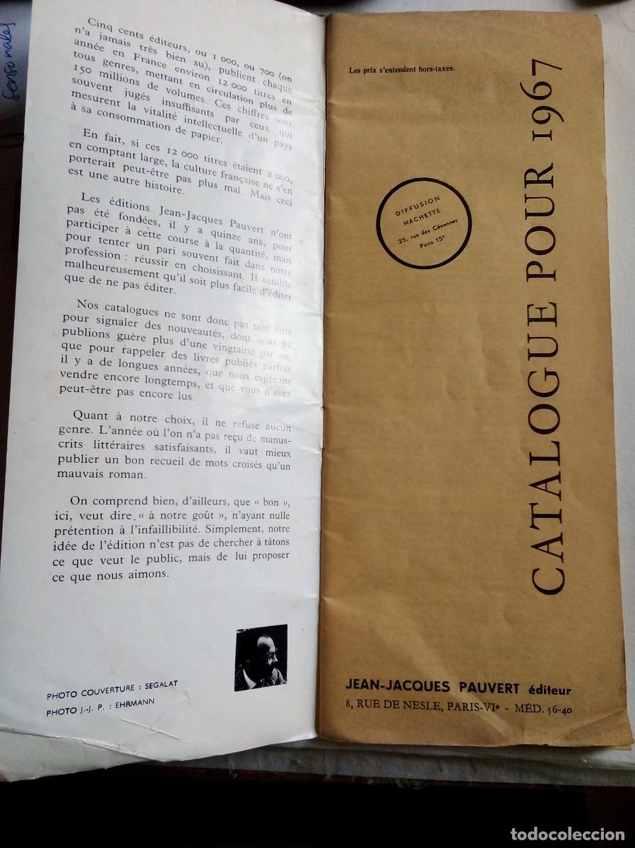 Libros de segunda mano: catalogo libros Jean-Jacques Pauvert 1967 - Foto 1