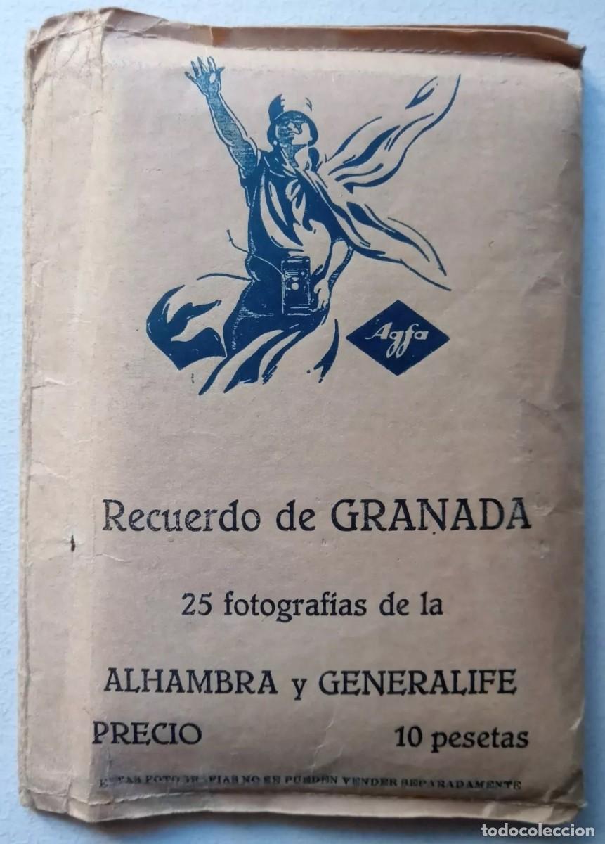 Libros de segunda mano: Conjunto de 25 fotograf&iacute;as de la Alhambra y Generalife - Granada - (1933)