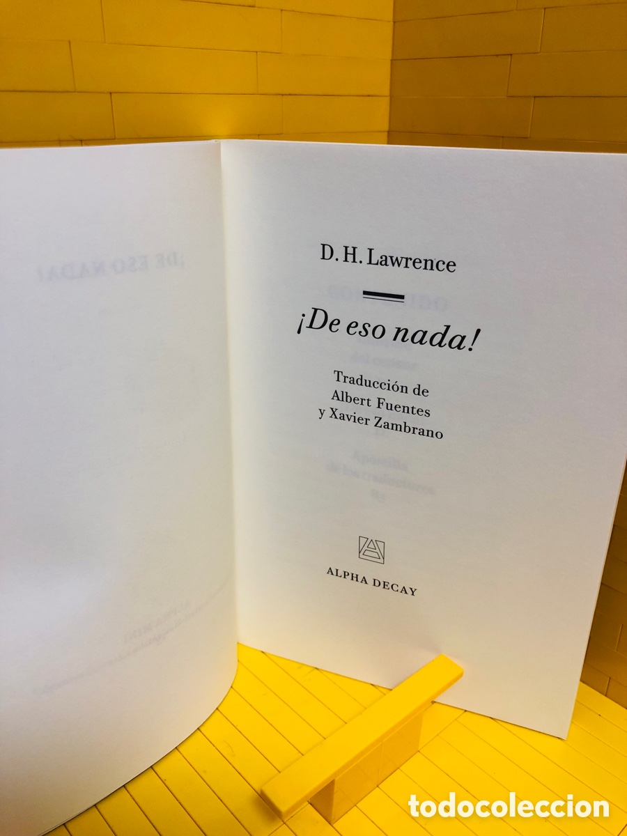 Libros de segunda mano: DE ESO NADA ● ALPHA MINI ● 2011 ● D.H. LAWRENCE - Foto 3