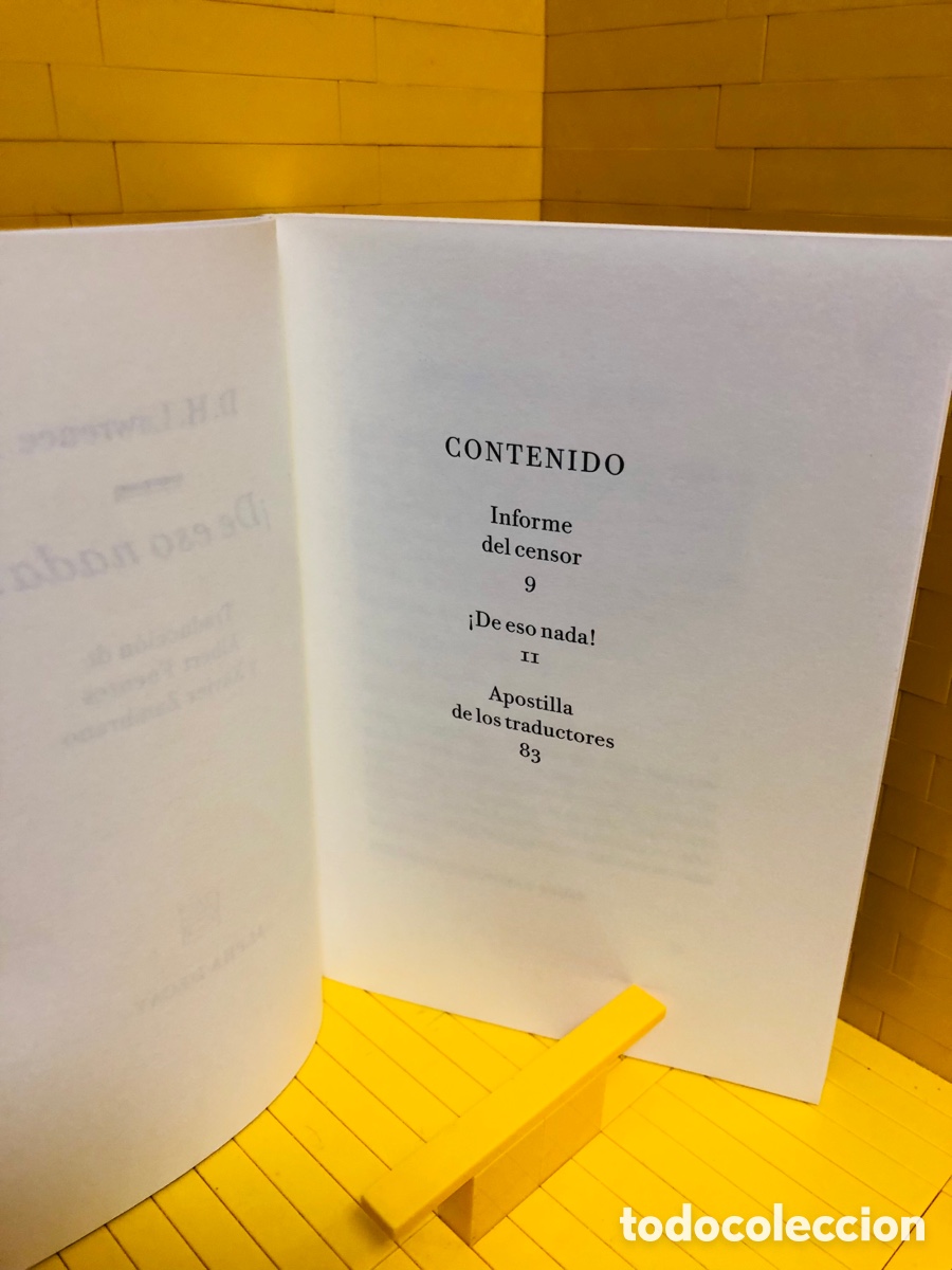 Libros de segunda mano: DE ESO NADA ● ALPHA MINI ● 2011 ● D.H. LAWRENCE - Foto 4