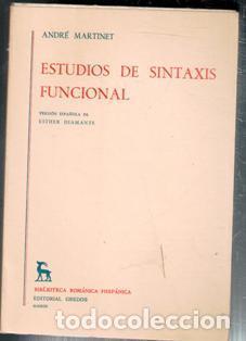 Libros de segunda mano: Estudios de sintaxis funcional, Andr&eacute; Martinet - Foto 1