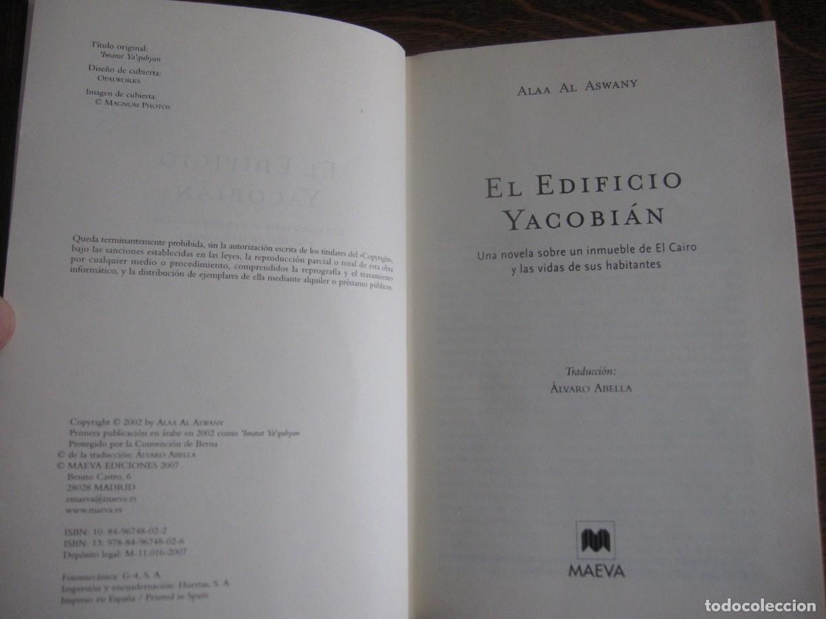 Libros de segunda mano: EL EDIFICIO YACOBI&Aacute;N. Alaa Al Aswany 2007 - Foto 2