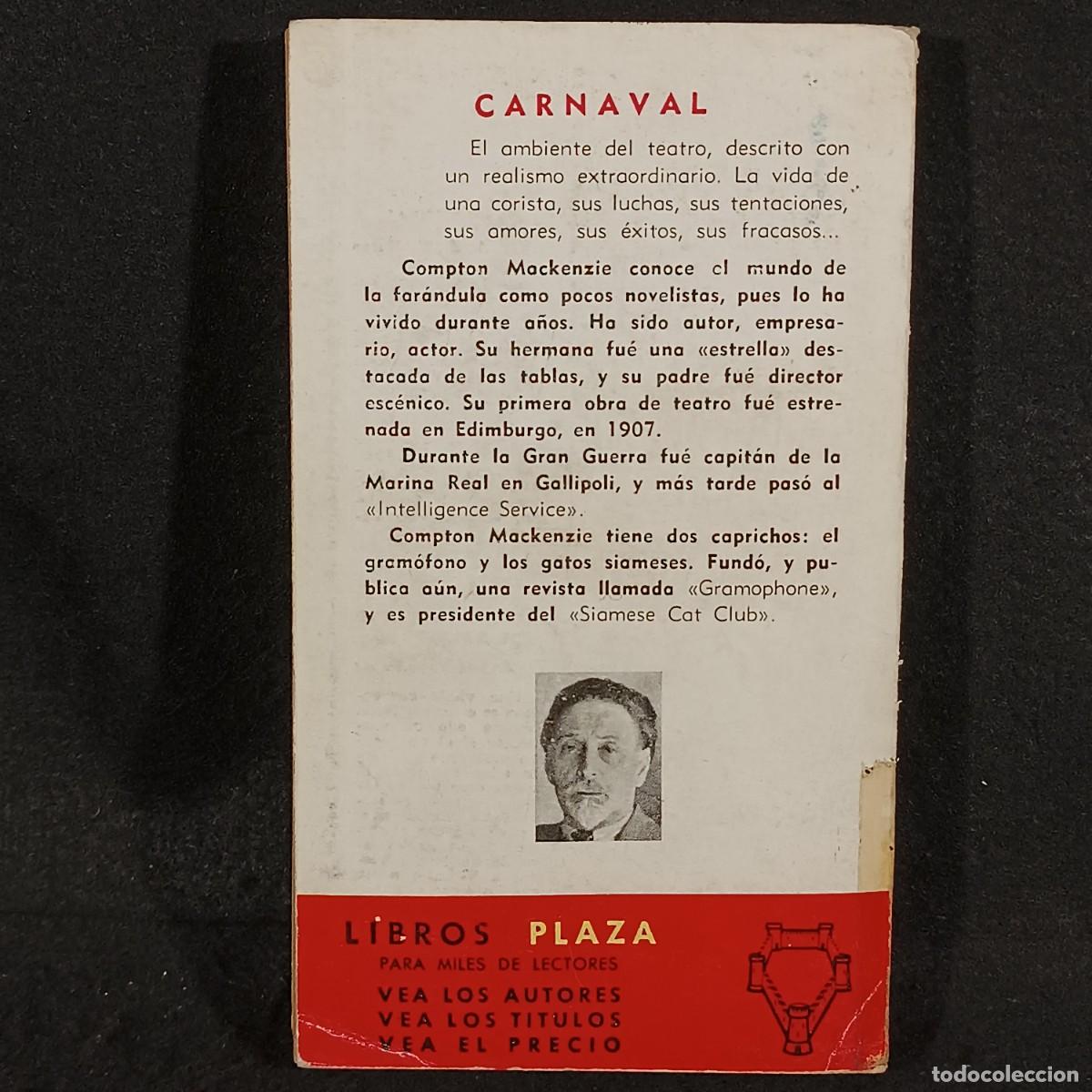Libros de segunda mano: COMPTON MACKENZIE - CARNAVAL - LIBRO PLAZA / 181 - Foto 2